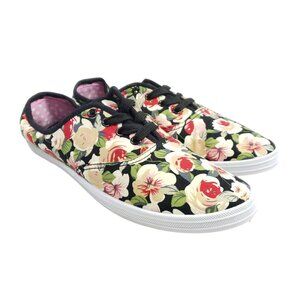 Bobbie Brooks Women's Size 8 Black Floral Fashion Sneakers